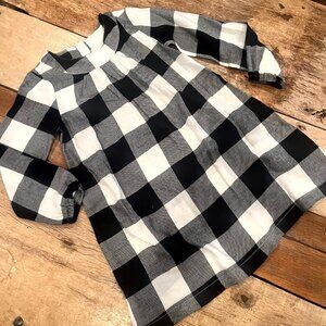 Harper Canyon Girls Buffalo Plaid Black & White Dress  5